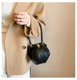 Round Ball Women's Handbag Brand Designer Bowling Bag PU Leather Mini Shoulder Bags Female Luxury Purse Fashion Armpit Bag