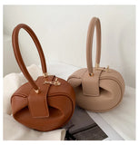 Round Ball Women's Handbag Brand Designer Bowling Bag PU Leather Mini Shoulder Bags Female Luxury Purse Fashion Armpit Bag
