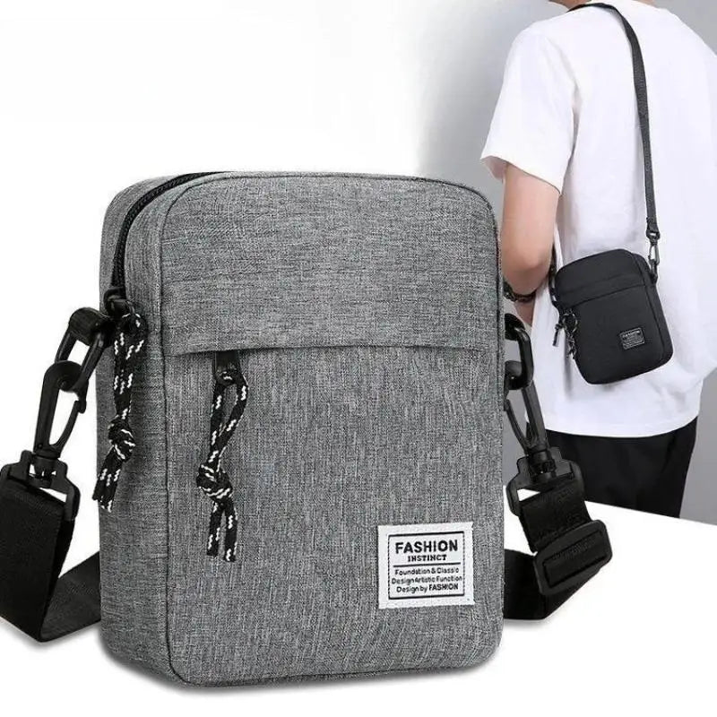 [F] Men's Bag, Available In Single Shoulder Or Cross-body Design, Suitable For Daily Use During School. Made Of Nylon Material