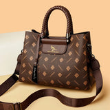 Elegant Women's Handbag Unique Handle Design Featuring a Stylish Pattern Spacious Interior  Adjustable Strap Functionality