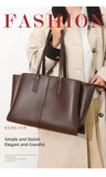 Women's Handbag, High-End Fashion Shoulder Bag, Simple Solid Color Casual Bag, Commuting and Shopping Tote Bag, Large Capacity Tote Bag
