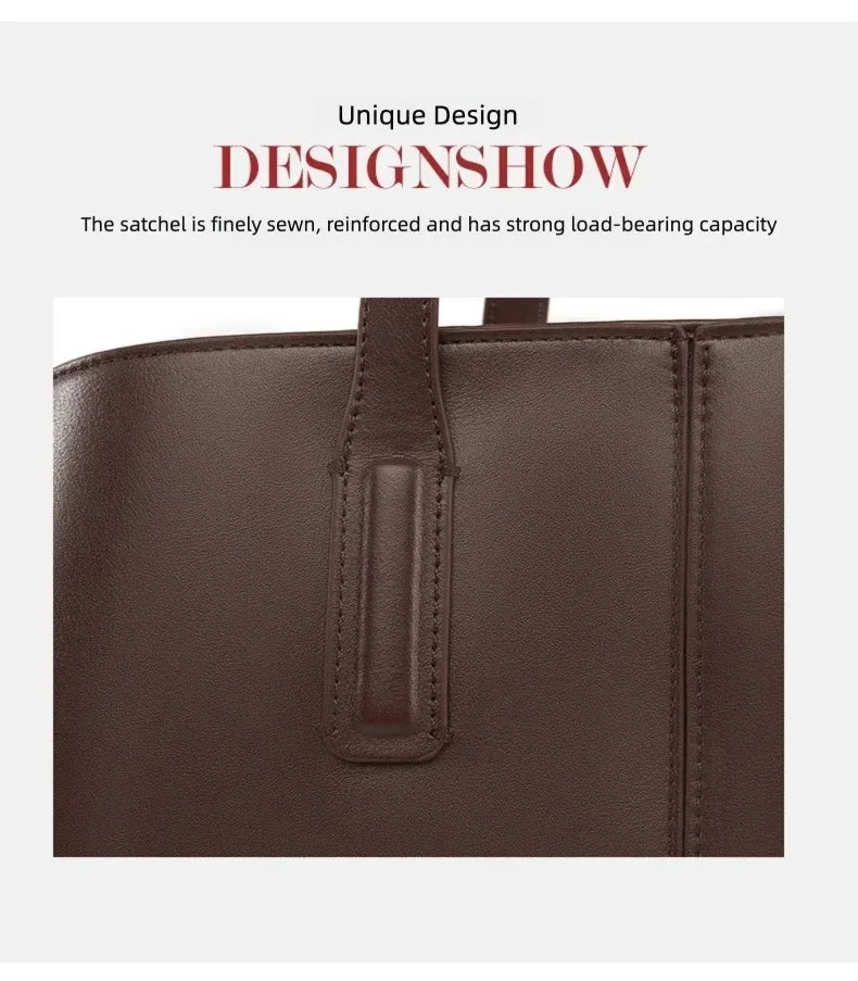 Women's Handbag, High-End Fashion Shoulder Bag, Simple Solid Color Casual Bag, Commuting and Shopping Tote Bag, Large Capacity Tote Bag