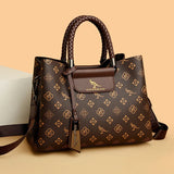 Elegant Women's Handbag Unique Handle Design Featuring a Stylish Pattern Spacious Interior  Adjustable Strap Functionality