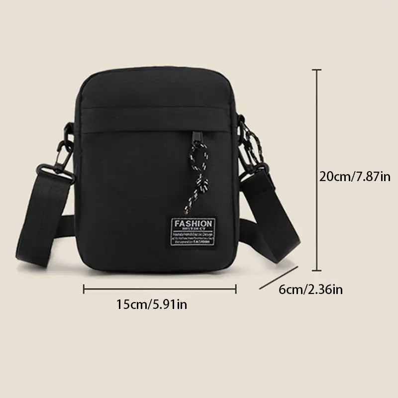 [F] Men's Bag, Available In Single Shoulder Or Cross-body Design, Suitable For Daily Use During School. Made Of Nylon Material