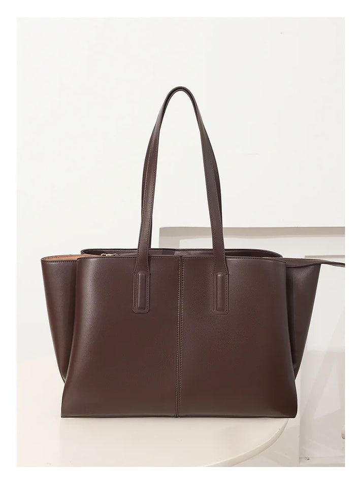 Women's Handbag, High-End Fashion Shoulder Bag, Simple Solid Color Casual Bag, Commuting and Shopping Tote Bag, Large Capacity Tote Bag
