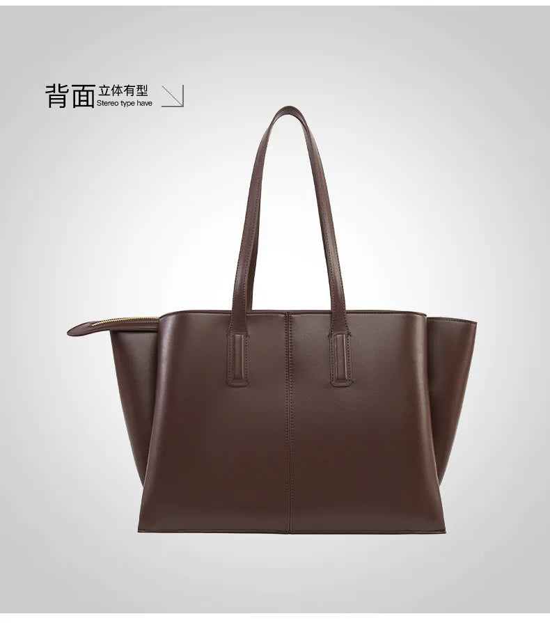 Women's Handbag, High-End Fashion Shoulder Bag, Simple Solid Color Casual Bag, Commuting and Shopping Tote Bag, Large Capacity Tote Bag