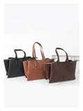Women's Handbag, High-End Fashion Shoulder Bag, Simple Solid Color Casual Bag, Commuting and Shopping Tote Bag, Large Capacity Tote Bag